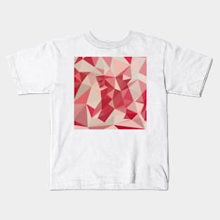 Cardinal Red Abstract Low Polygon Background Kids T-Shirt